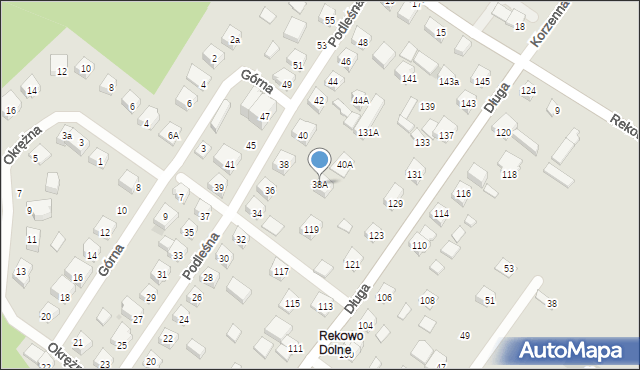 Reda, Podleśna, 38A, mapa Reda