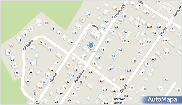 Reda, Podleśna, 43, mapa Reda