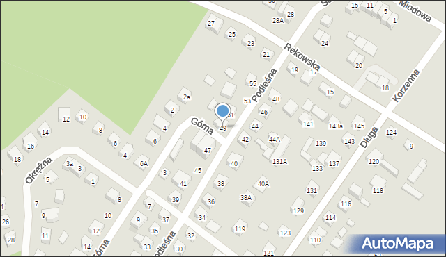 Reda, Podleśna, 49, mapa Reda