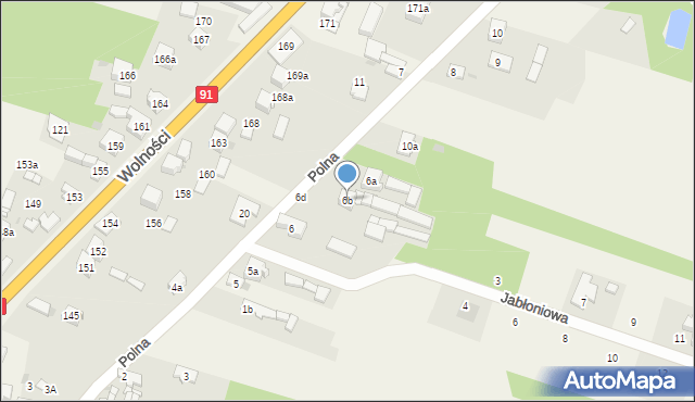 Rędziny, Polna, 6b, mapa Rędziny