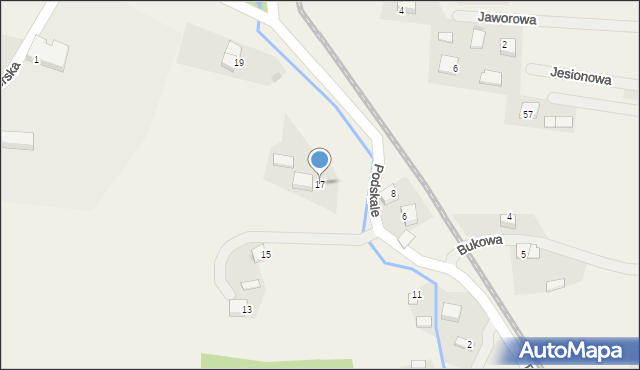 Regulice, Podskale, 17, mapa Regulice