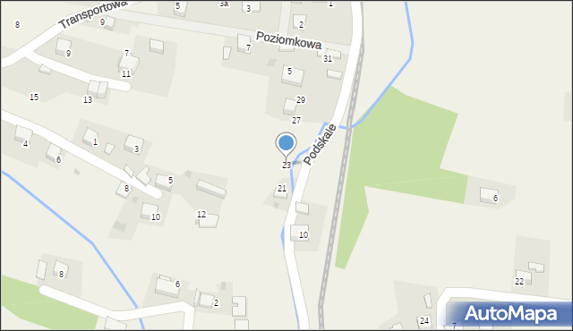 Regulice, Podskale, 23, mapa Regulice