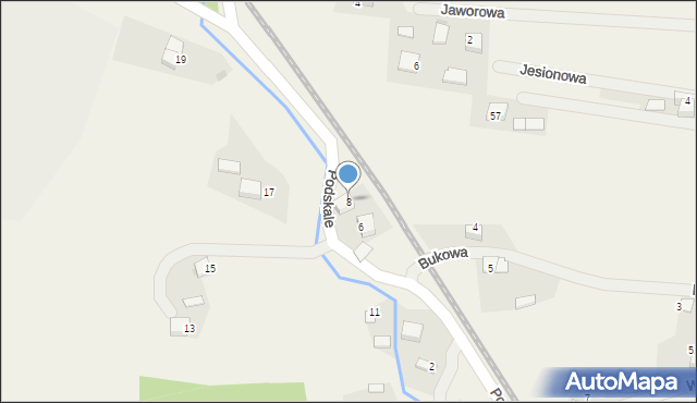 Regulice, Podskale, 8, mapa Regulice