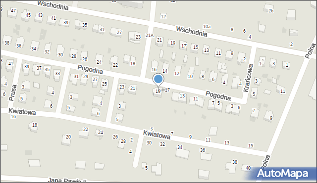 Rejowiec Fabryczny, Pogodna, 19, mapa Rejowiec Fabryczny