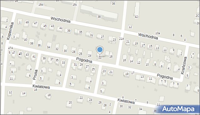 Rejowiec Fabryczny, Pogodna, 22, mapa Rejowiec Fabryczny