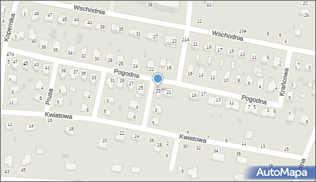 Rejowiec Fabryczny, Pogodna, 23, mapa Rejowiec Fabryczny