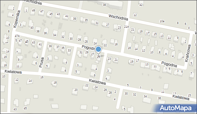 Rejowiec Fabryczny, Pogodna, 25, mapa Rejowiec Fabryczny