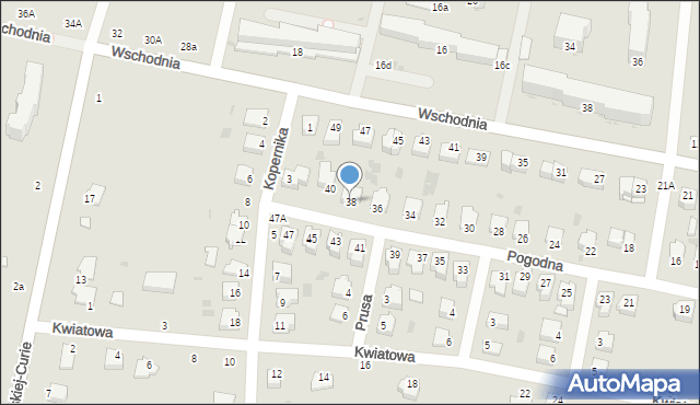 Rejowiec Fabryczny, Pogodna, 38, mapa Rejowiec Fabryczny