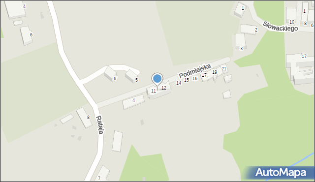 Reszel, Podmiejska, 11-12, mapa Reszel