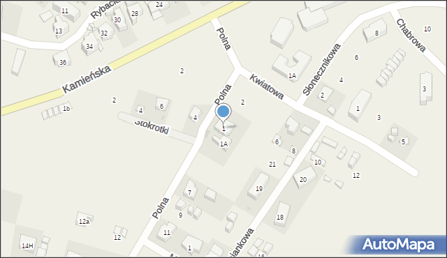 Rewal, Polna, 1, mapa Rewal