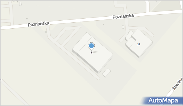 Robakowo, Poznańska, 5, mapa Robakowo