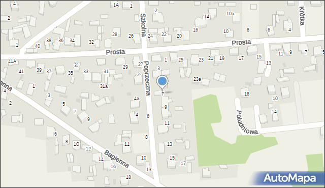 Rodaki, Poprzeczna, 7, mapa Rodaki