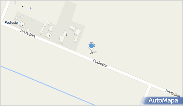 Rogalin, Podleśna, 2a, mapa Rogalin