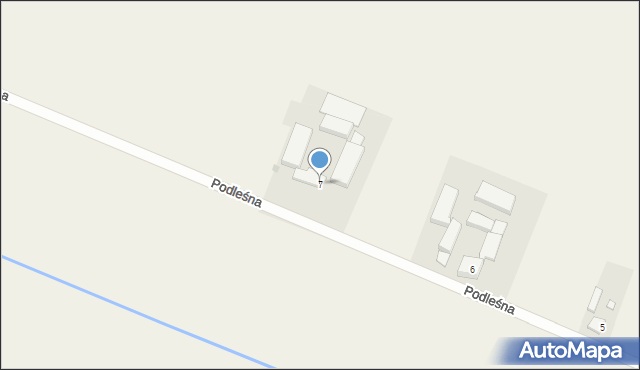 Rogalin, Podleśna, 7, mapa Rogalin