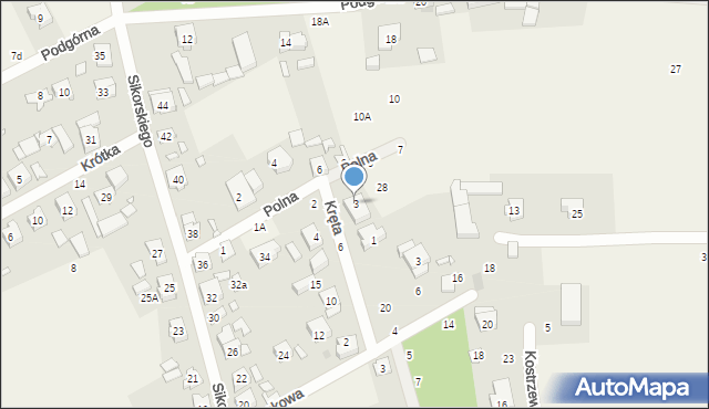 Rogalinek, Polna, 3, mapa Rogalinek