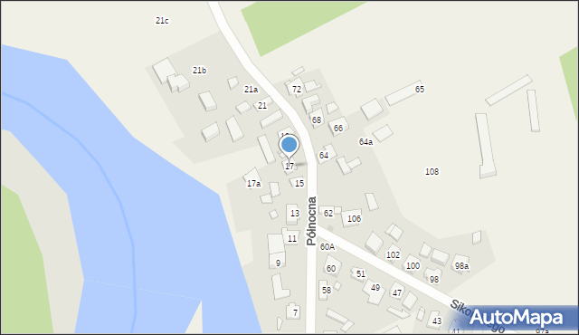 Rogalinek, Północna, 17, mapa Rogalinek