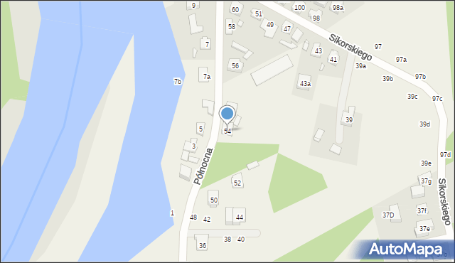 Rogalinek, Północna, 54, mapa Rogalinek