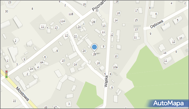 Rogalinek, Poznańska, 18, mapa Rogalinek