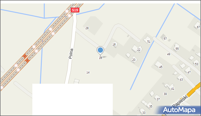 Rogi, Polna, 16, mapa Rogi