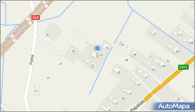 Rogi, Polna, 22, mapa Rogi