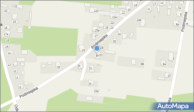 Rogów, Podmiejska, 30, mapa Rogów