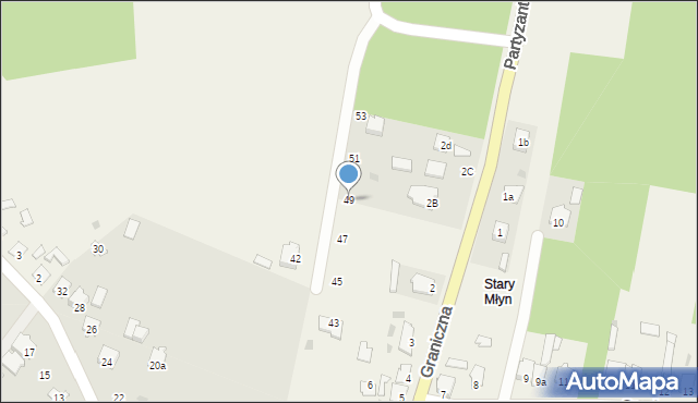 Rogów, Podmiejska, 49, mapa Rogów