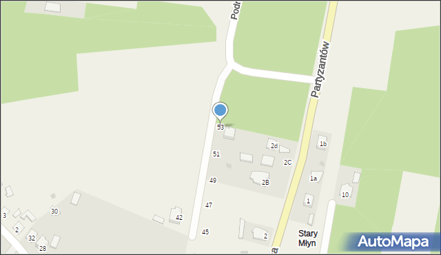 Rogów, Podmiejska, 53, mapa Rogów