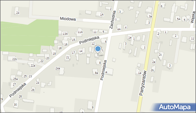 Rogów, Podmiejska, 7a, mapa Rogów