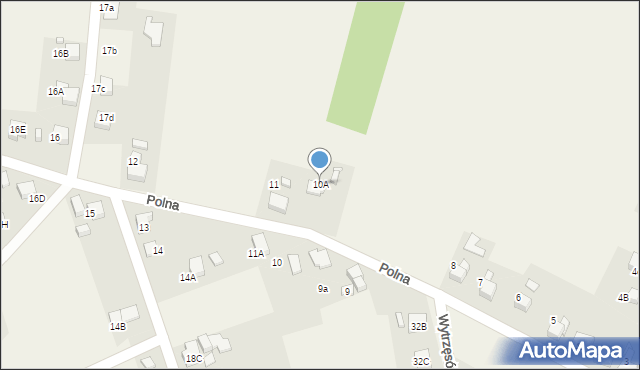Rogów, Polna, 10A, mapa Rogów