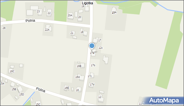 Rogów, Polna, 17a, mapa Rogów