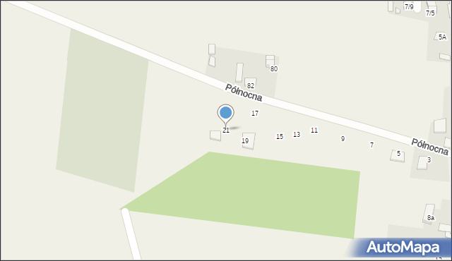 Rogów, Północna, 21, mapa Rogów