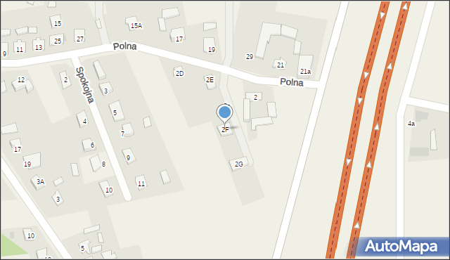 Rogowo, Polna, 2F, mapa Rogowo