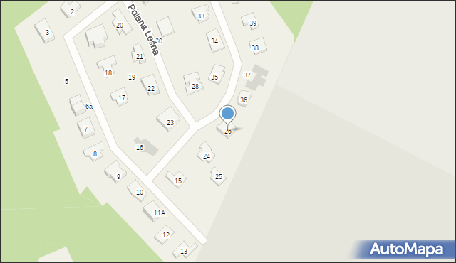 Rokitki, Polana Leśna, 26, mapa Rokitki