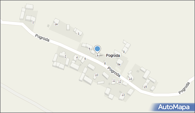 Romanów, Pogroda, 7, mapa Romanów