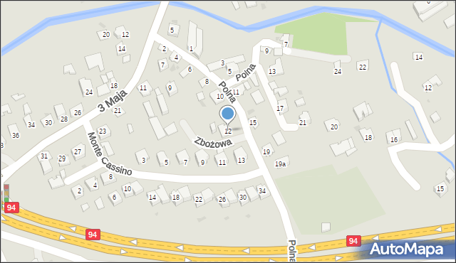 Ropczyce, Polna, 12, mapa Ropczyce