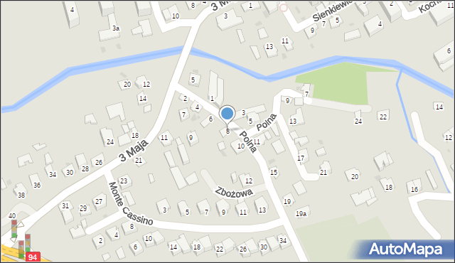 Ropczyce, Polna, 8, mapa Ropczyce