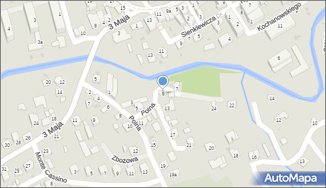 Ropczyce, Polna, 9, mapa Ropczyce