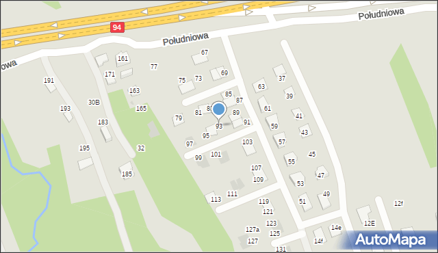 Ropczyce, Południowa, 93, mapa Ropczyce