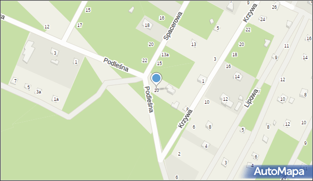 Rosanów, Podleśna, 10, mapa Rosanów