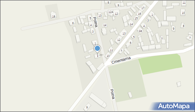 Rosko, Polna, 1, mapa Rosko