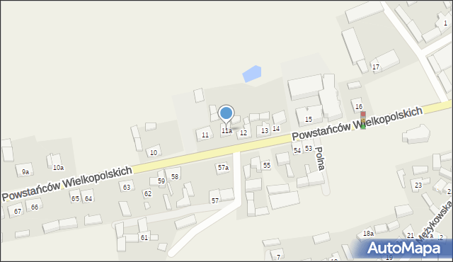 Rosko, Powstańców Wielkopolskich, 11a, mapa Rosko