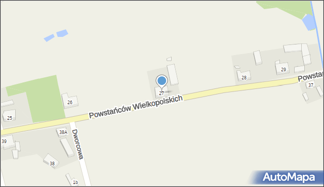 Rosko, Powstańców Wielkopolskich, 27, mapa Rosko