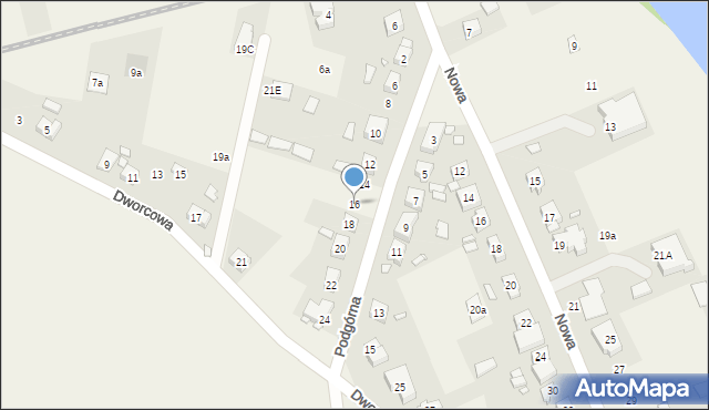 Rosnówko, Podgórna, 16, mapa Rosnówko