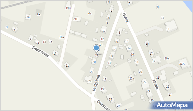 Rosnówko, Podgórna, 18, mapa Rosnówko