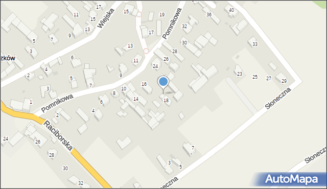Roszków, Pomnikowa, 20, mapa Roszków