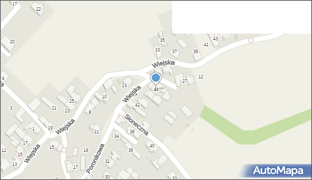 Roszków, Pomnikowa, 44, mapa Roszków