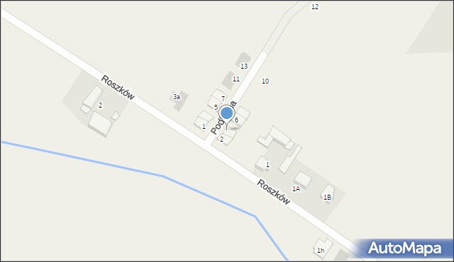 Roszków, Podleśna, 4, mapa Roszków