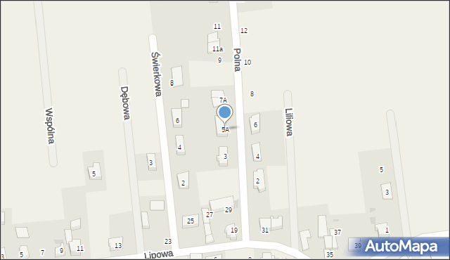 Roszkowo, Polna, 5A, mapa Roszkowo