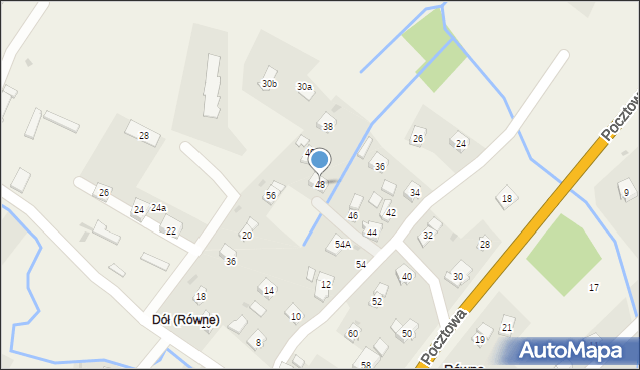 Równe, Pocztowa, 48, mapa Równe