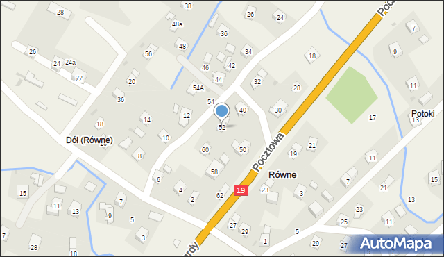Równe, Pocztowa, 52, mapa Równe